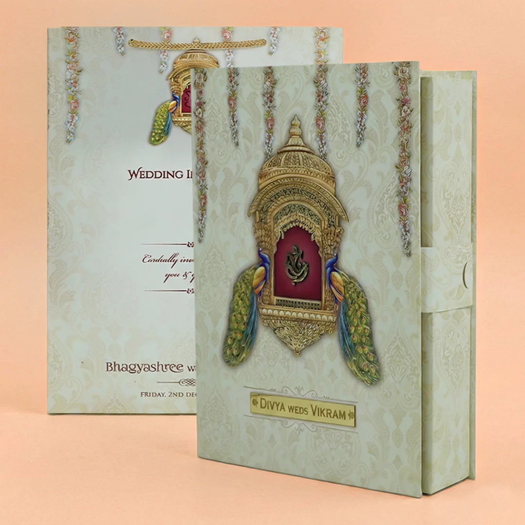 Sandal peacock premium sweet box card-KNK7901S - Image 2