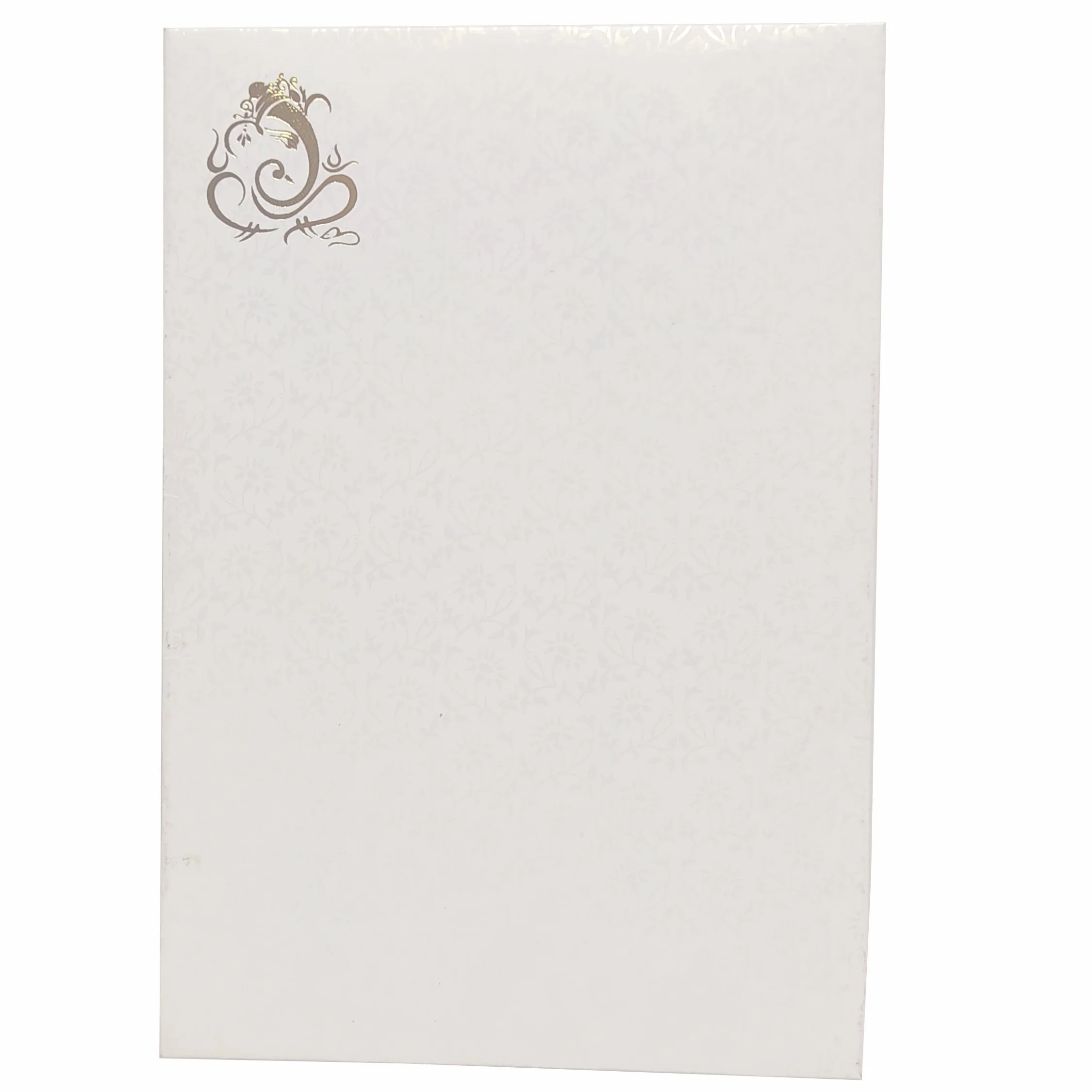 Alluring Red Shading With Gold Foiling Ganesha Wedding Card - KNK2188 - Image 4