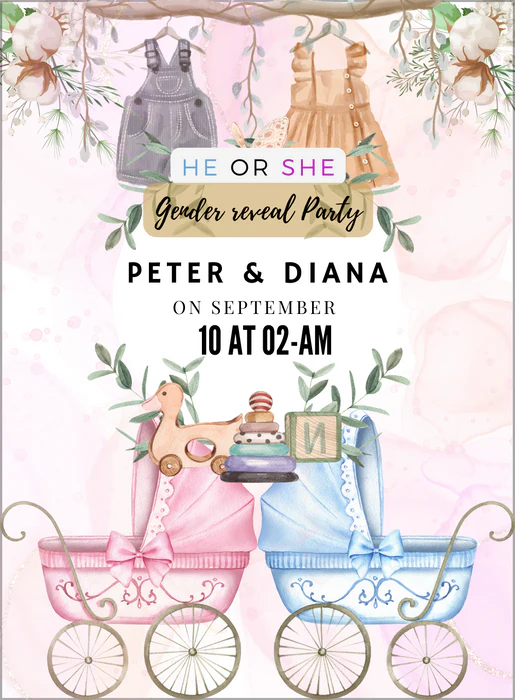 Baby Stroller Gender Reveal-AAGRI011 - Image 2