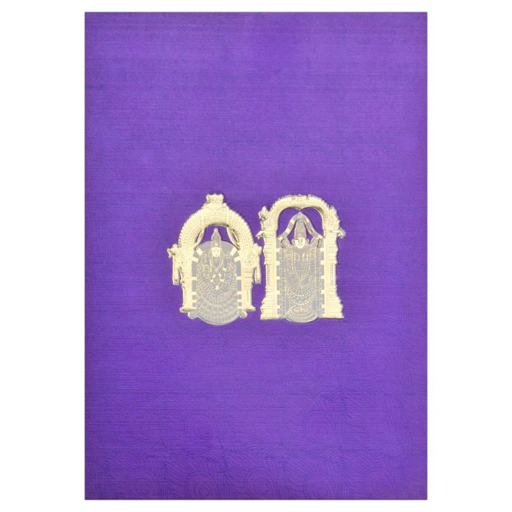 Balaji Padmavathi Blessed Wedding Card-KNK2416 - Image 3