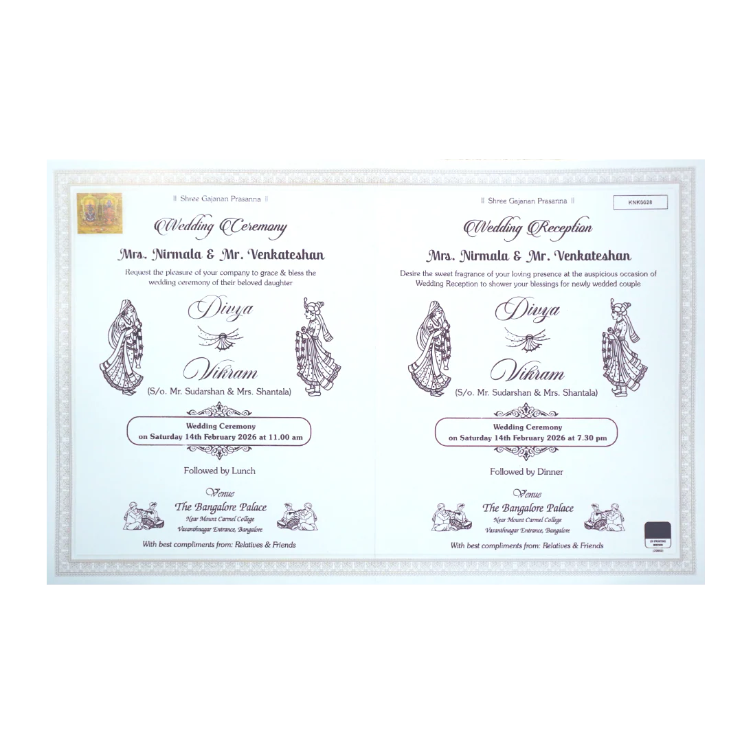 Balaji Padmavathi Invitation Card-KNKJ0028 - Image 5
