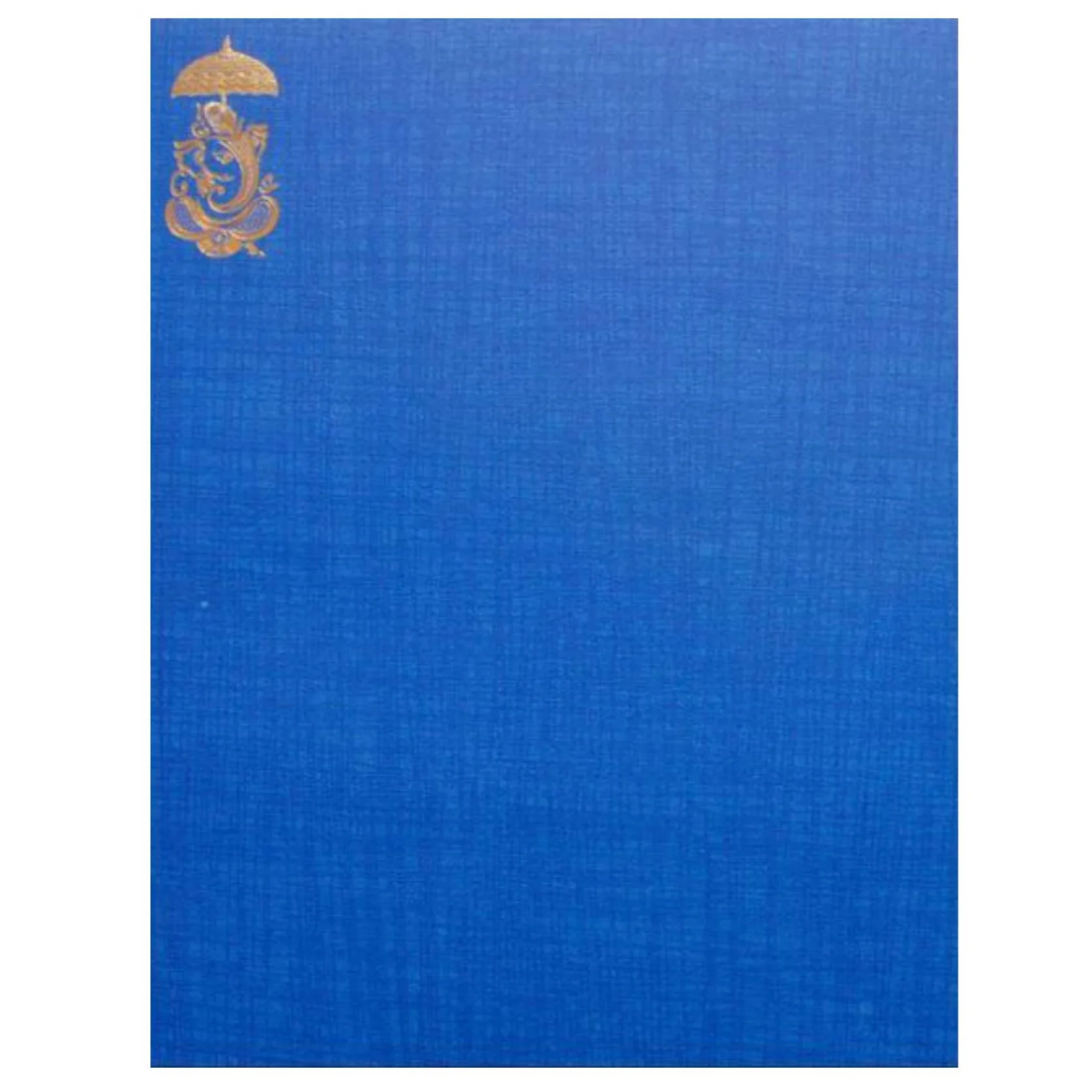 Blue Die Cut Invitation With White Floral Wolly-KNK50101 - Image 4
