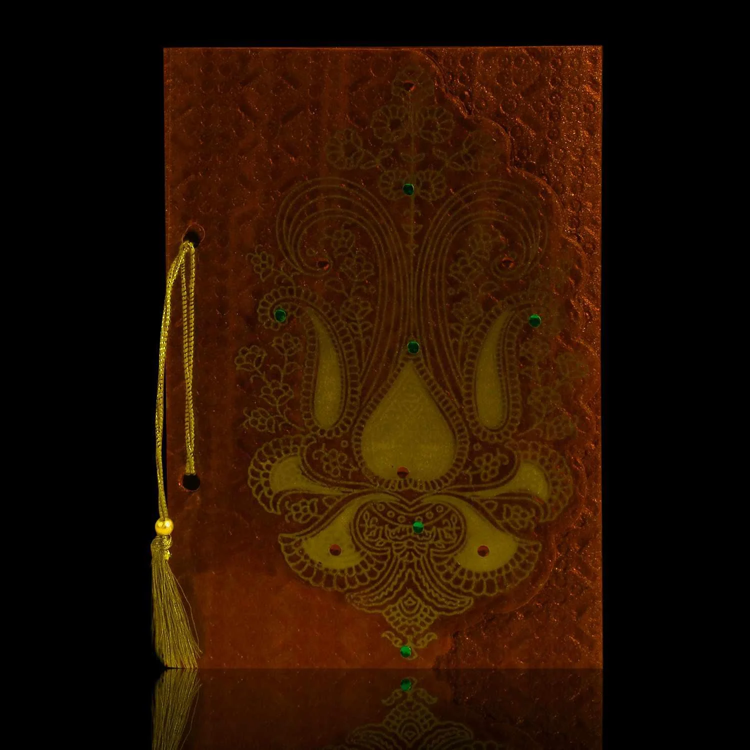 Beautiful Brown Shading With Flower Design Personal Card - KNK30251 - Image 3