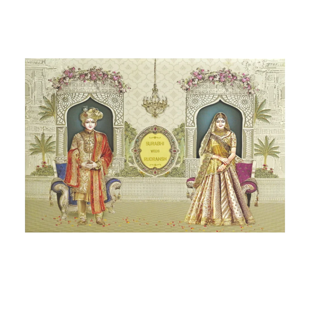 Beige MDF Wedding Box-KSI12280 - Image 3