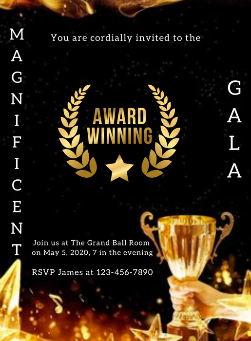 Black Gala AWARDS Invitation-AAONY016 - Image 2
