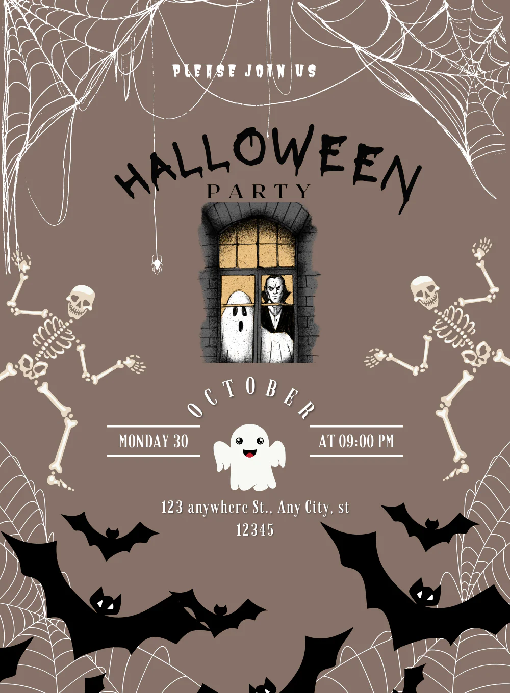 Black Magic Holloween Invitation-AAHOO015
