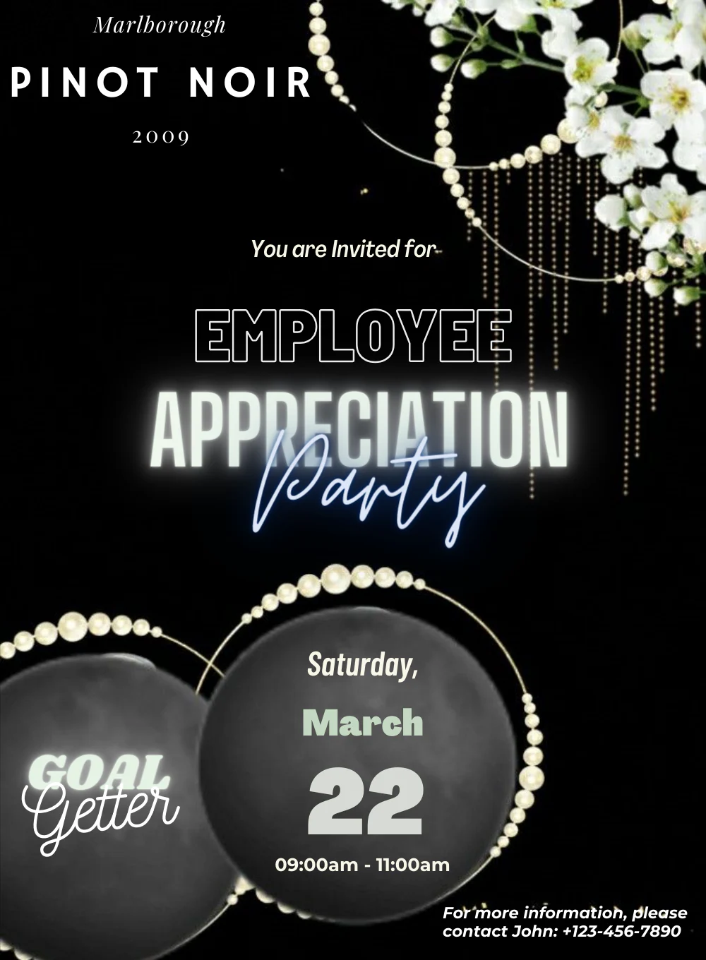 Black Pearl Appreciation Invitation-AAPP001