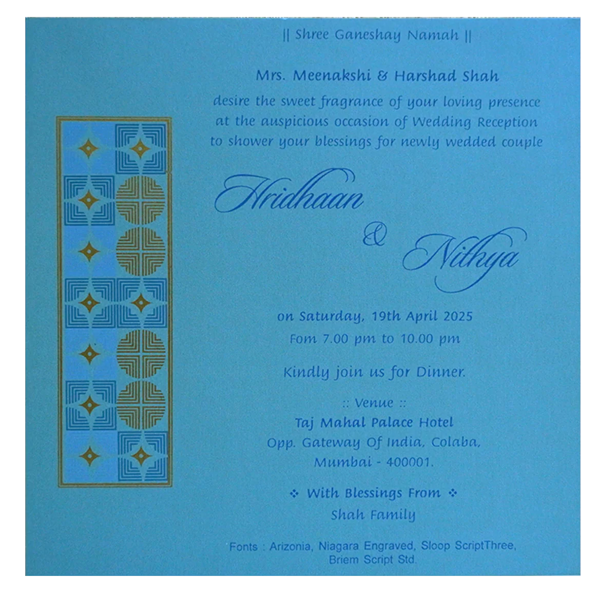 Blue Design Single Card-KRCS7151 - Image 2