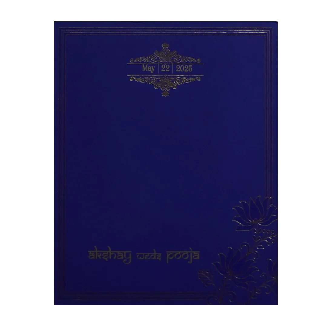 Blue Floral Marriage Card-KPR09420 - Image 4
