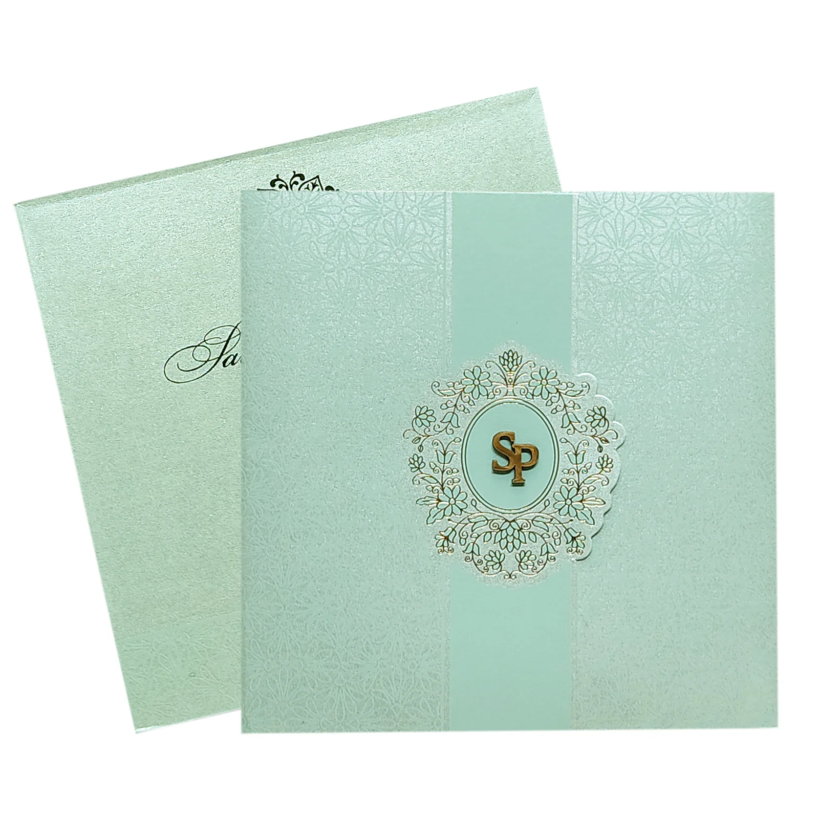 Blue Ganesha Invitation Card-KRC29052 - Image 2