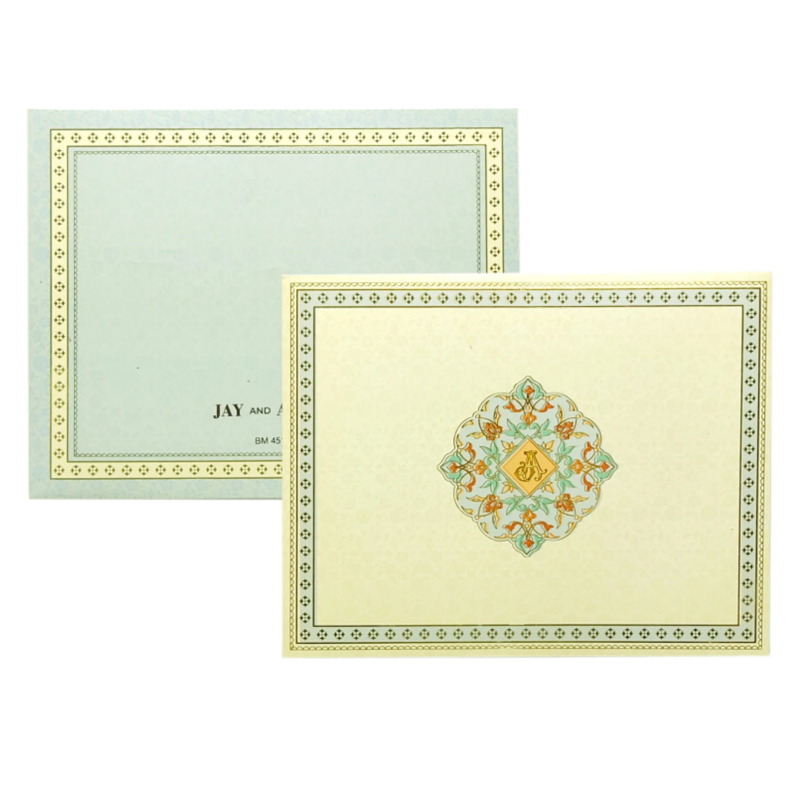 Blue Premium Wedding Card-Kbm04510 - Image 2