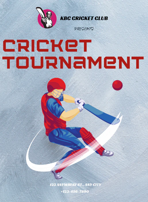 Blue Swing Cricket Invitation-AACRI009 - Image 2