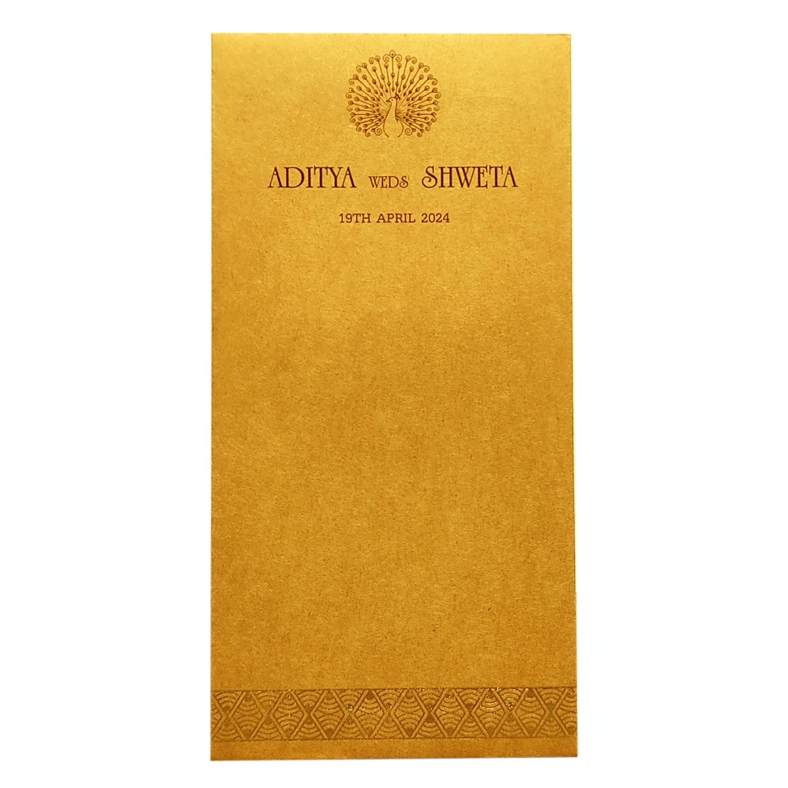 Brown Design Single Sheet Invitation Card-KRCS4240 - Image 2