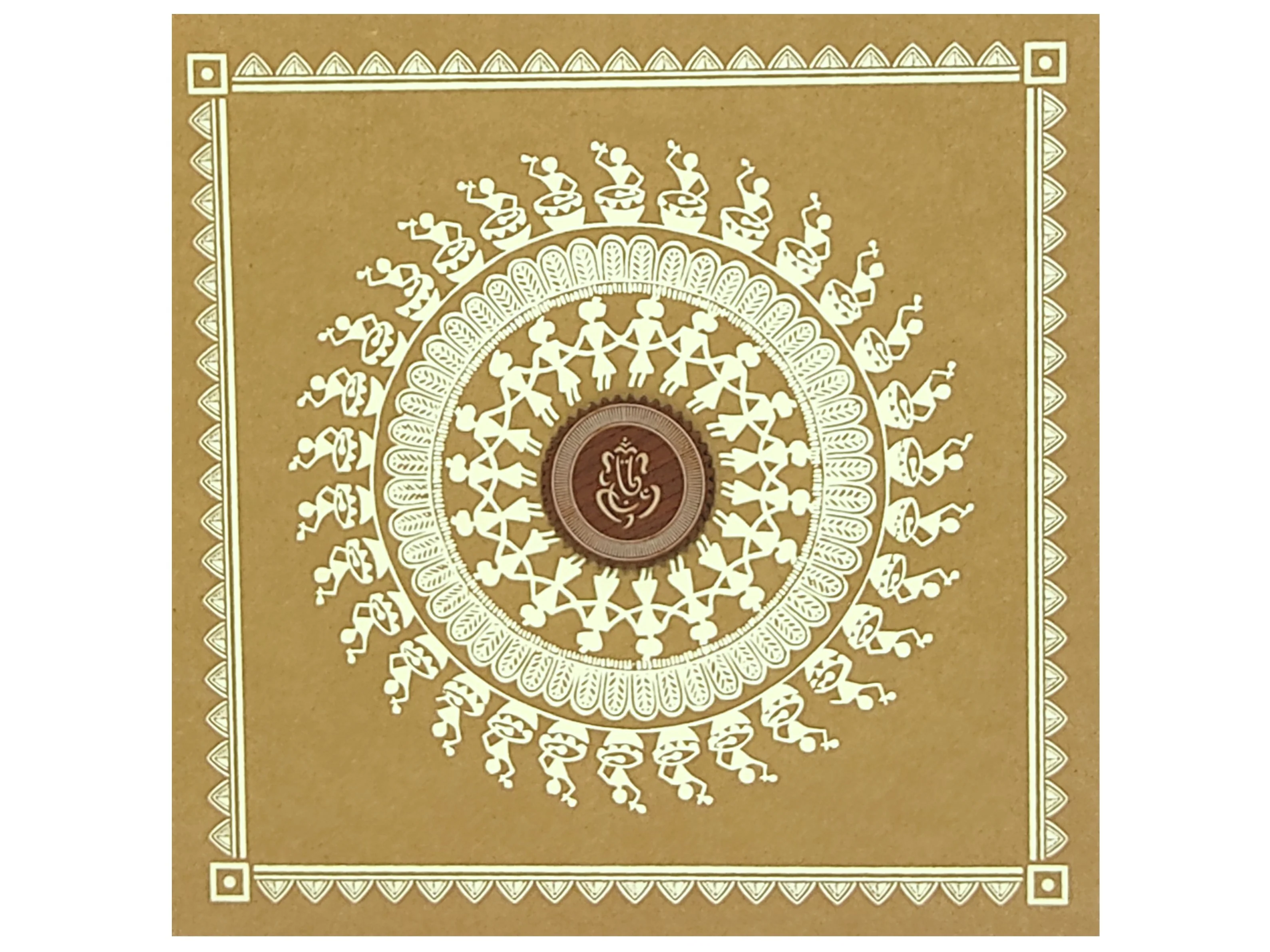 Brown Floral Invitation card-KRC28150 - Image 3