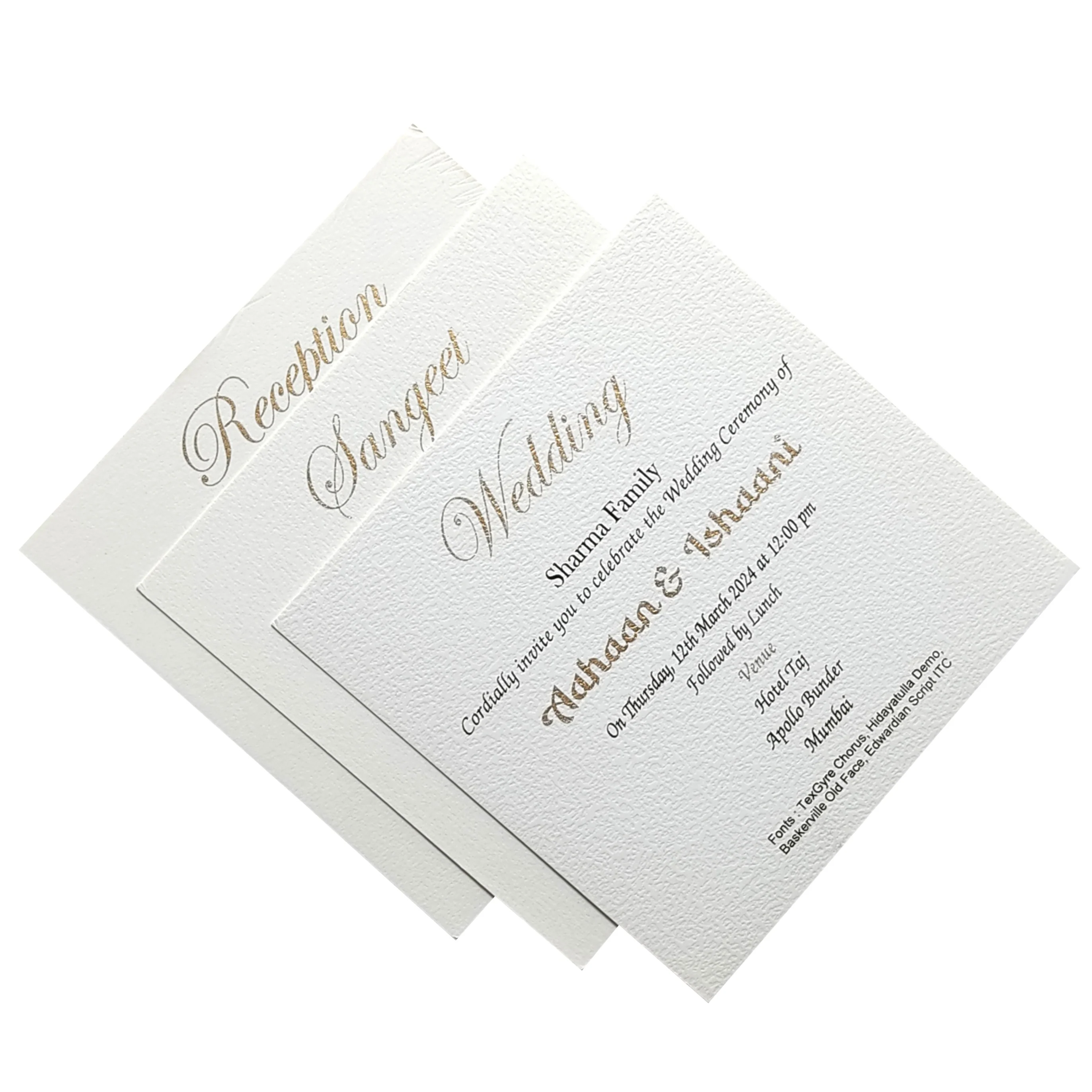 Brown Leaf Foil Invitation Card-KRC29290 - Image 5
