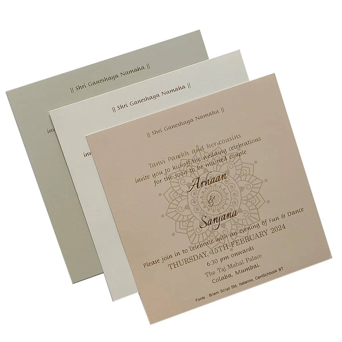 Brown orange Floral Sweet Box Invitation-KRC29920 - Image 5