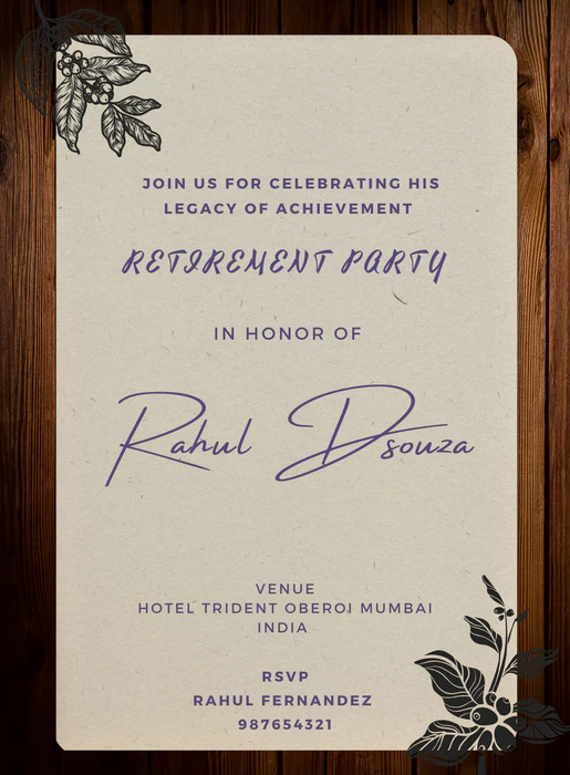 Brown Frame Retirement Party-AARTI009 - Image 2
