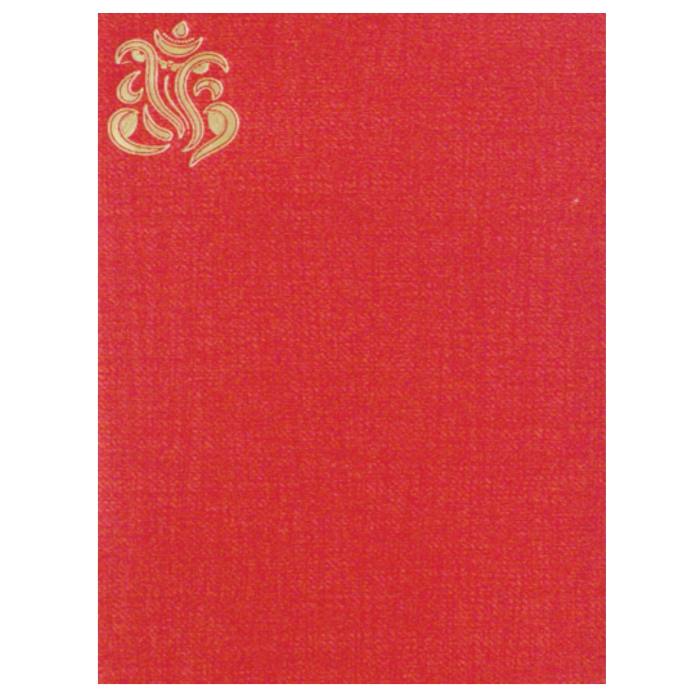 Classic Gold Shading With Laser Cut Ganesha Wedding Card-KNCM105R - Image 4