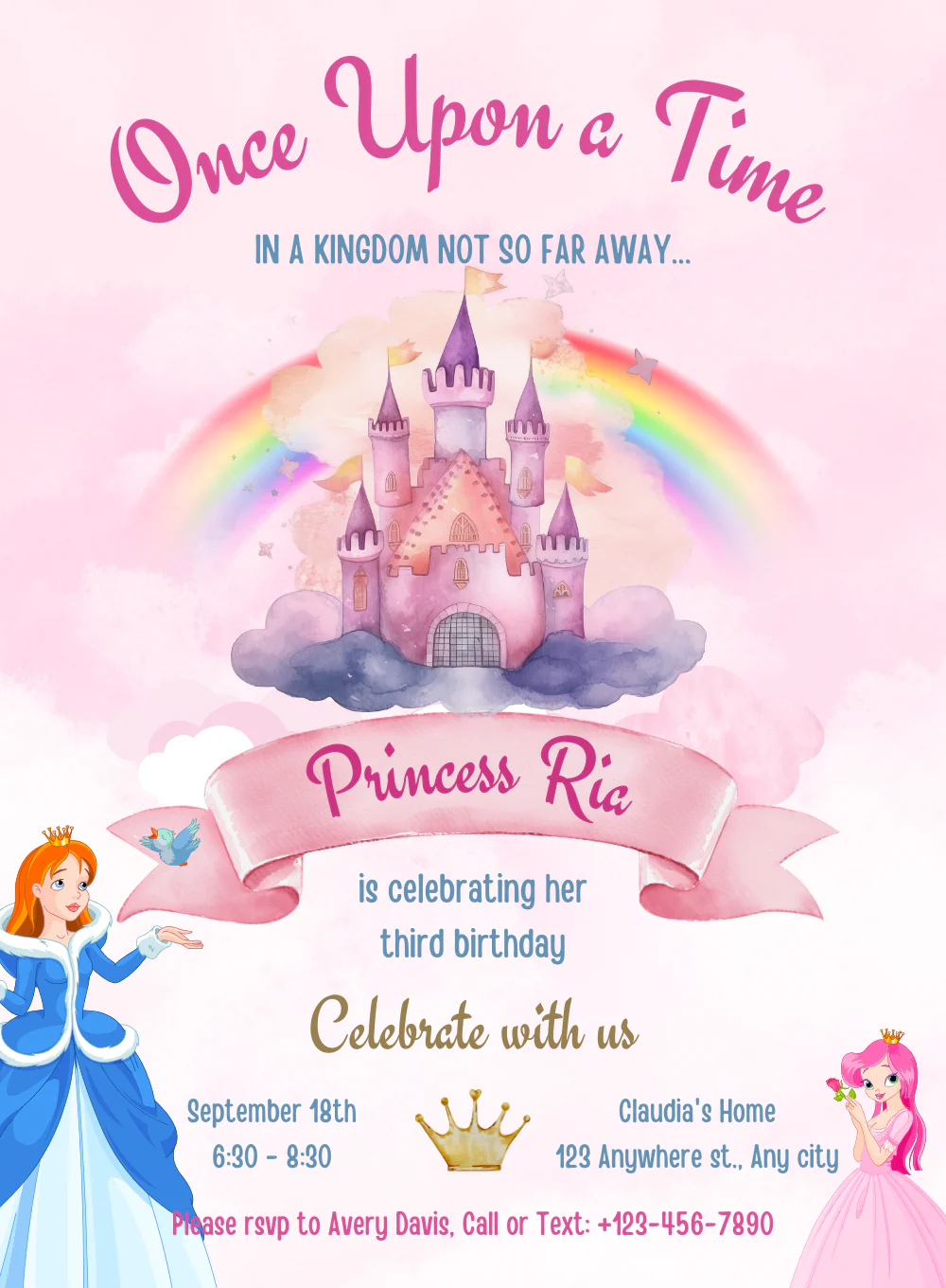 Colourful Priness Home Birthday Party-EINK0062 - Image 2