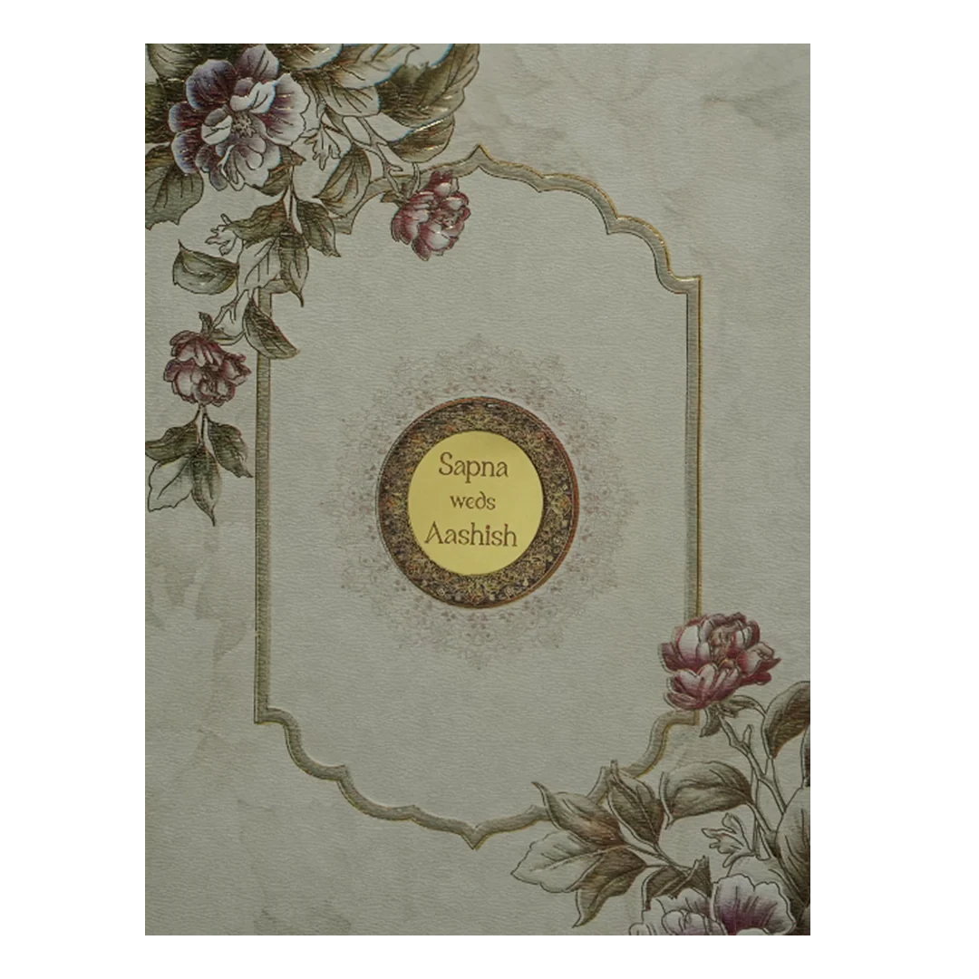 Cream Floral Invitation-KPR09830 - Image 3