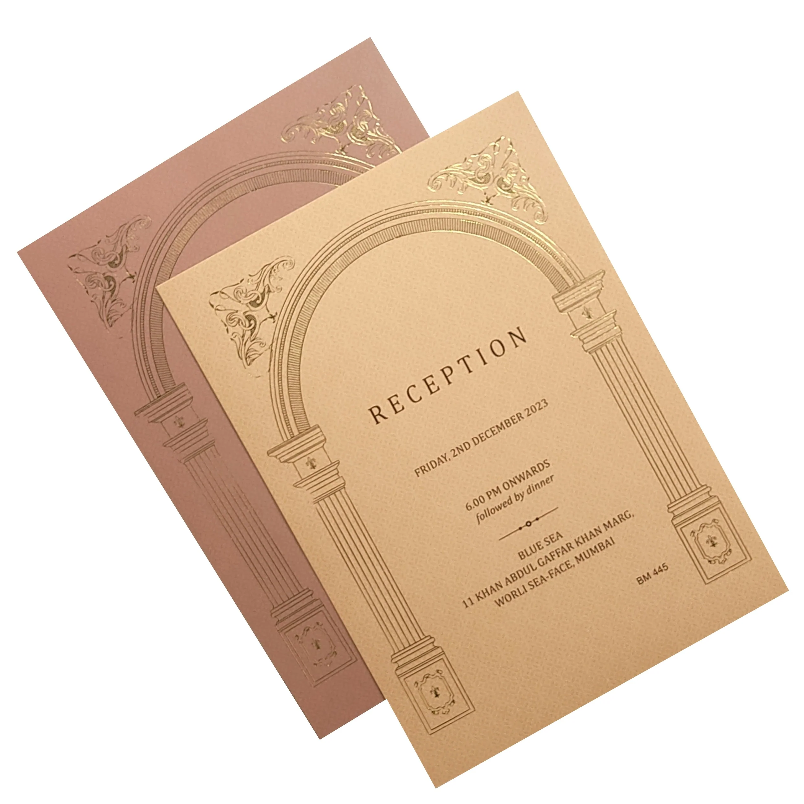 Cream Premium Padded Wedding Card-KBM04450 - Image 5
