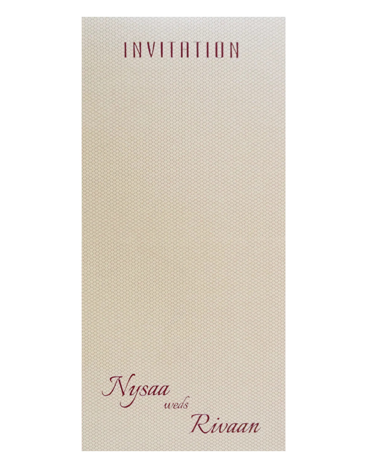 Cream Red Single Invitation Card-KRCS7220 - Image 3