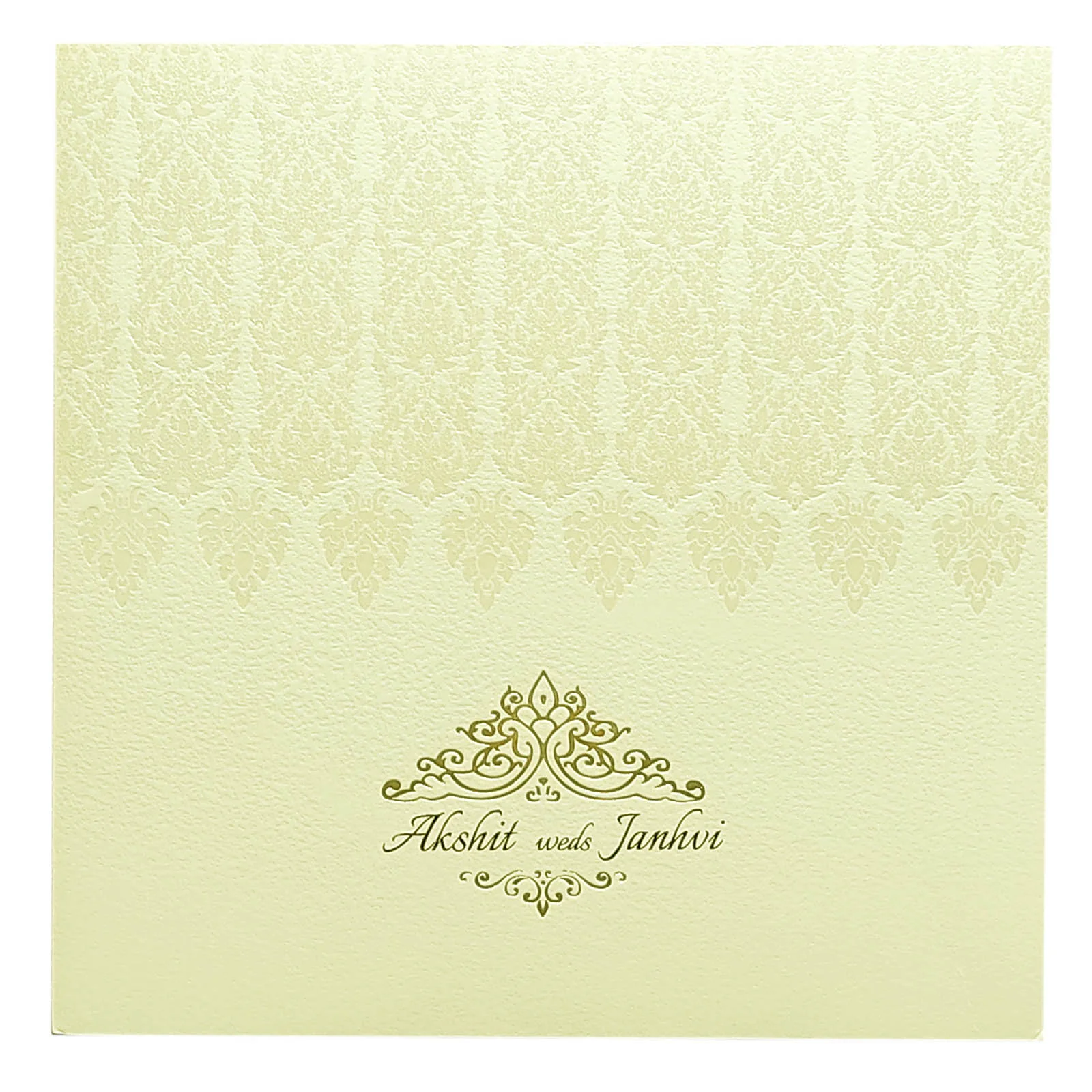 Cream White Invitation Card-KRC29390 - Image 3