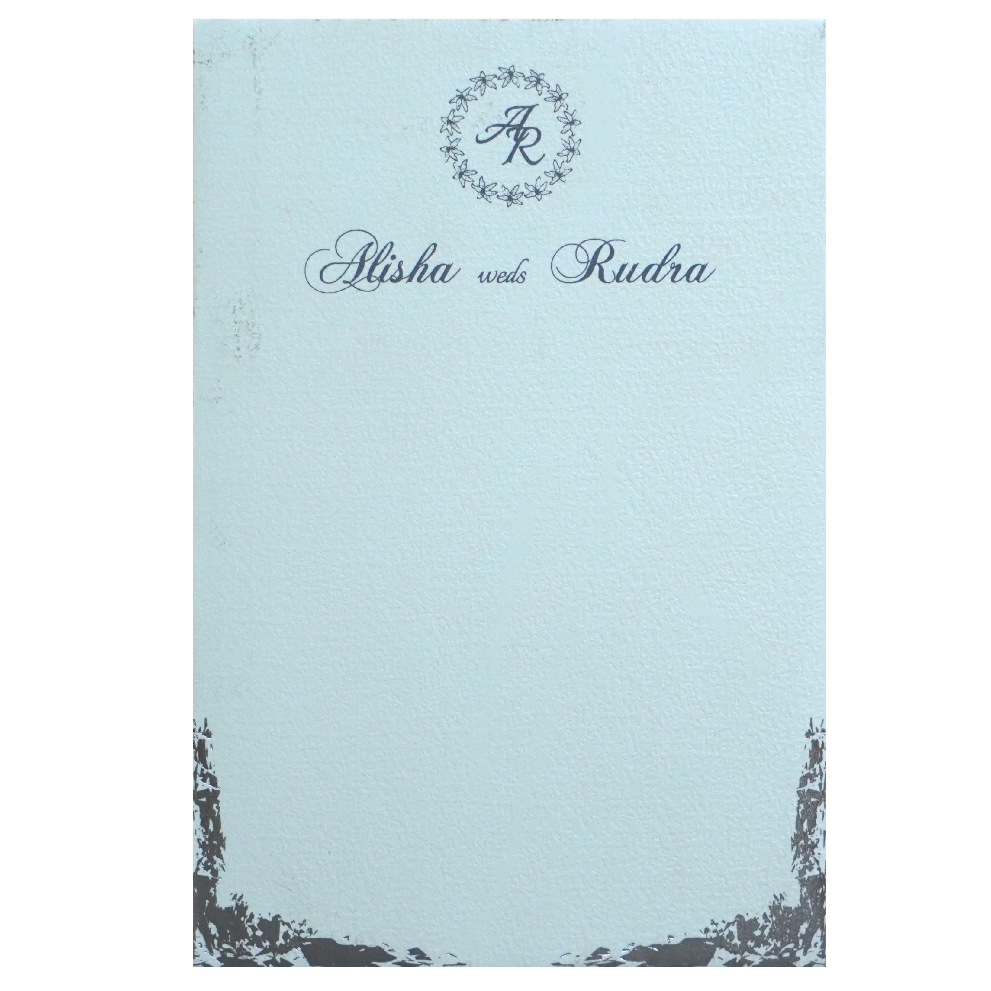 Cream White Single Sheet Invitation-KRCS7061 - Image 3