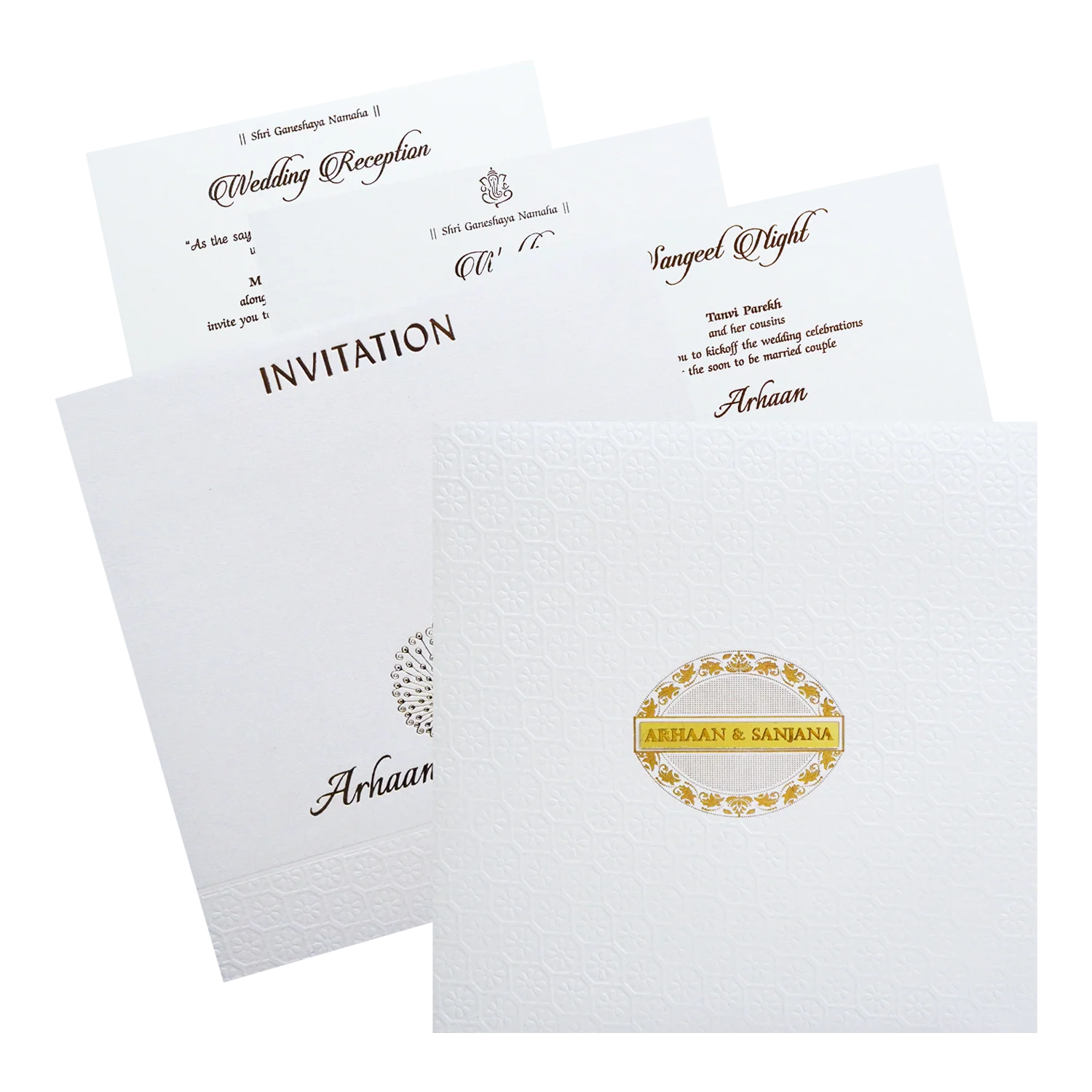 Creamy White Padded Invitation-KRC30582