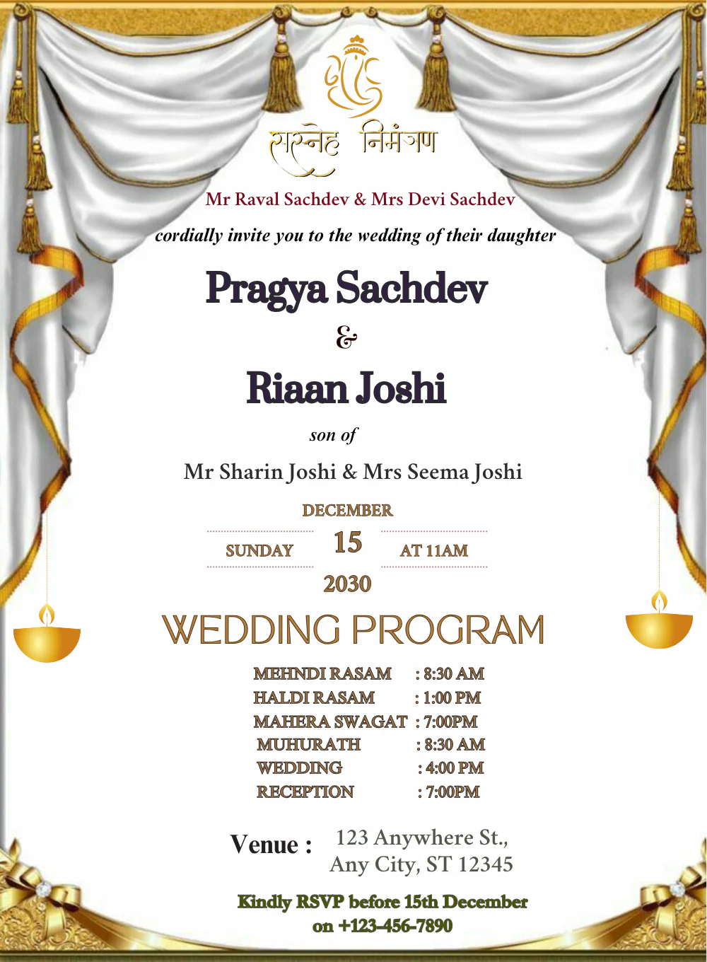 Crimson Elegance Lagna Patrika Invitations-AALPI008