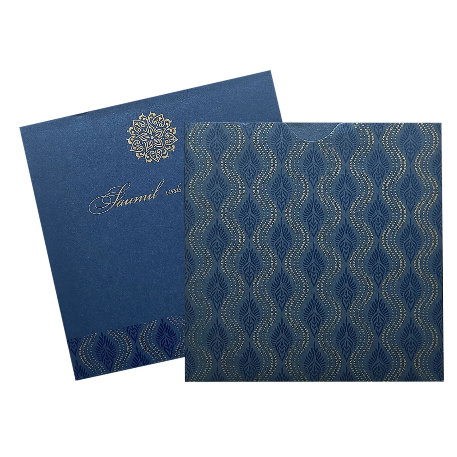 Dark Blue Pattern Design Invitation-KRC29241 - Image 2