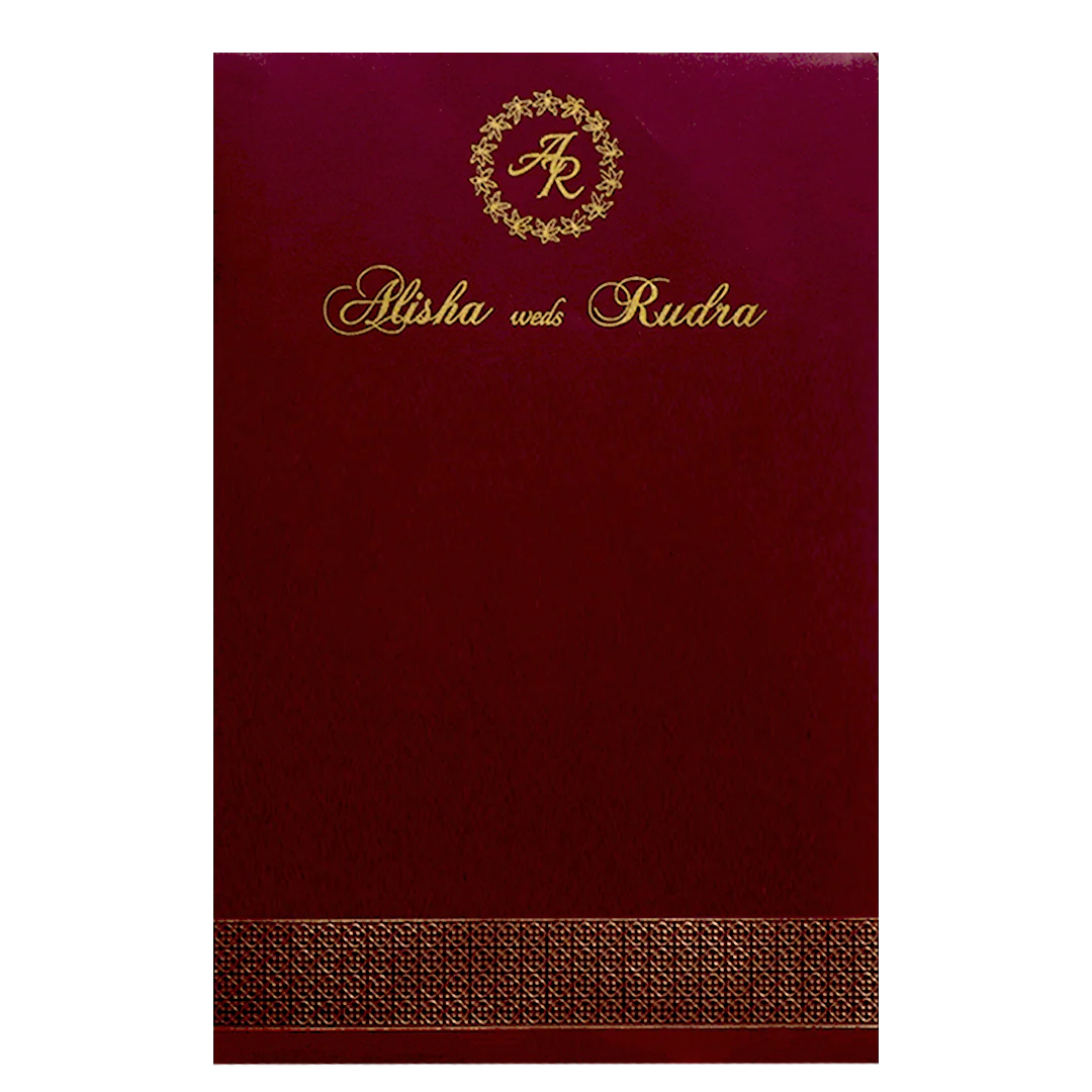 Dark Raspberry Single Sheet Invitation-KRCS7392 - Image 3