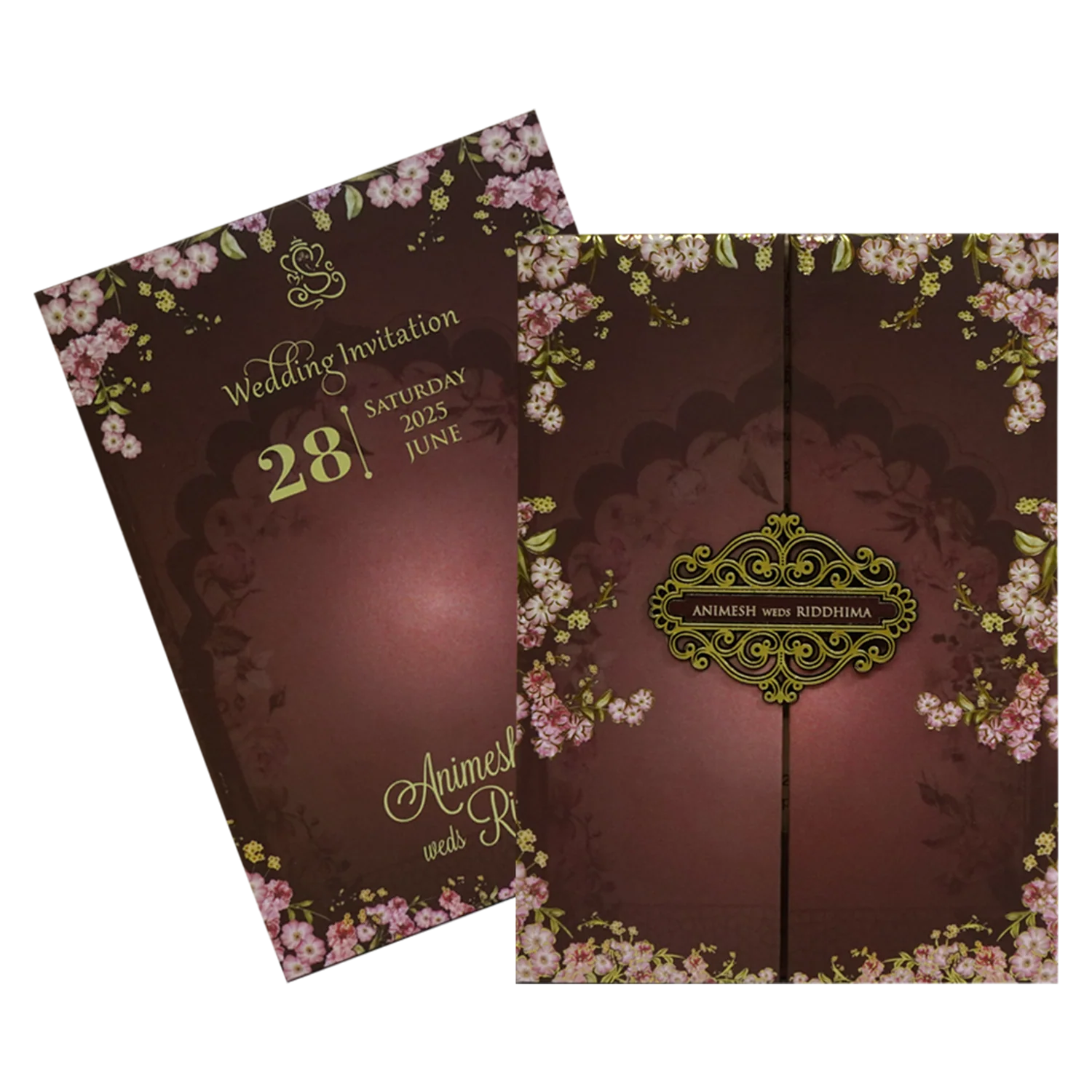 Deep Brown Padded Invitation-KVN06830 - Image 2