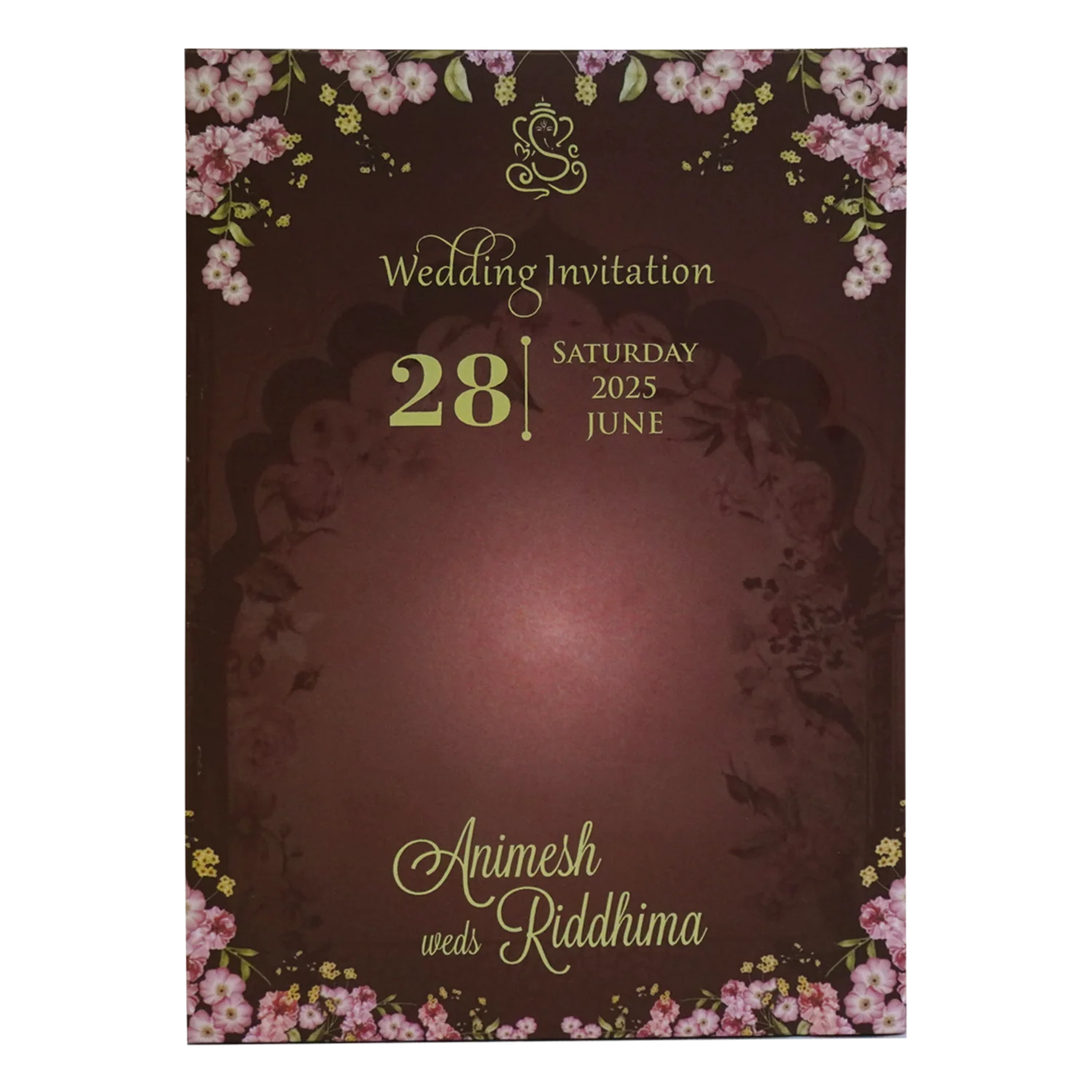 Deep Brown Padded Invitation-KVN06830 - Image 4