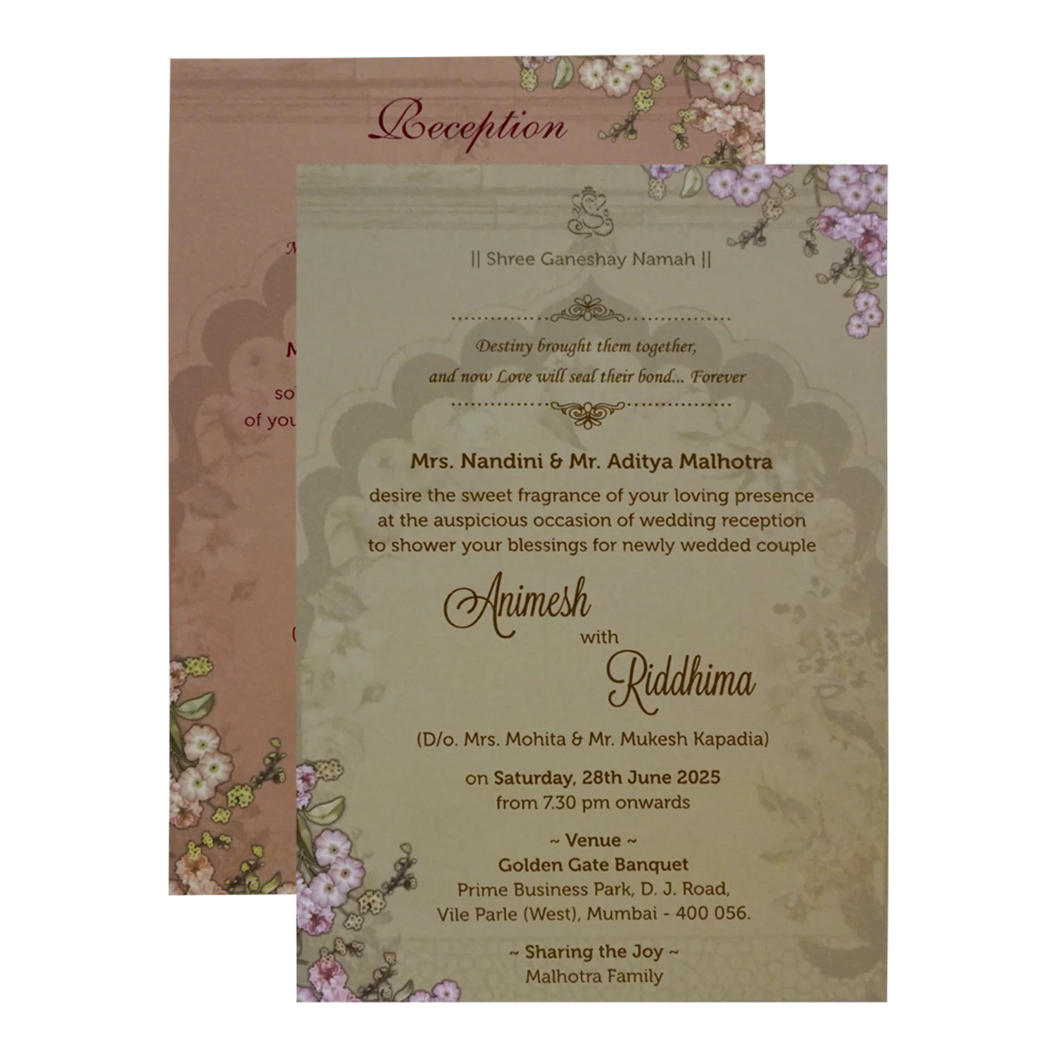 Deep Brown Padded Invitation-KVN06830 - Image 5