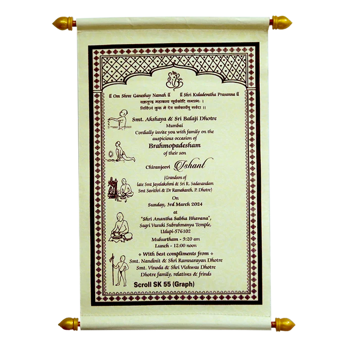 Dull White Satin Scroll Card-KJTS0G55 - Image 2