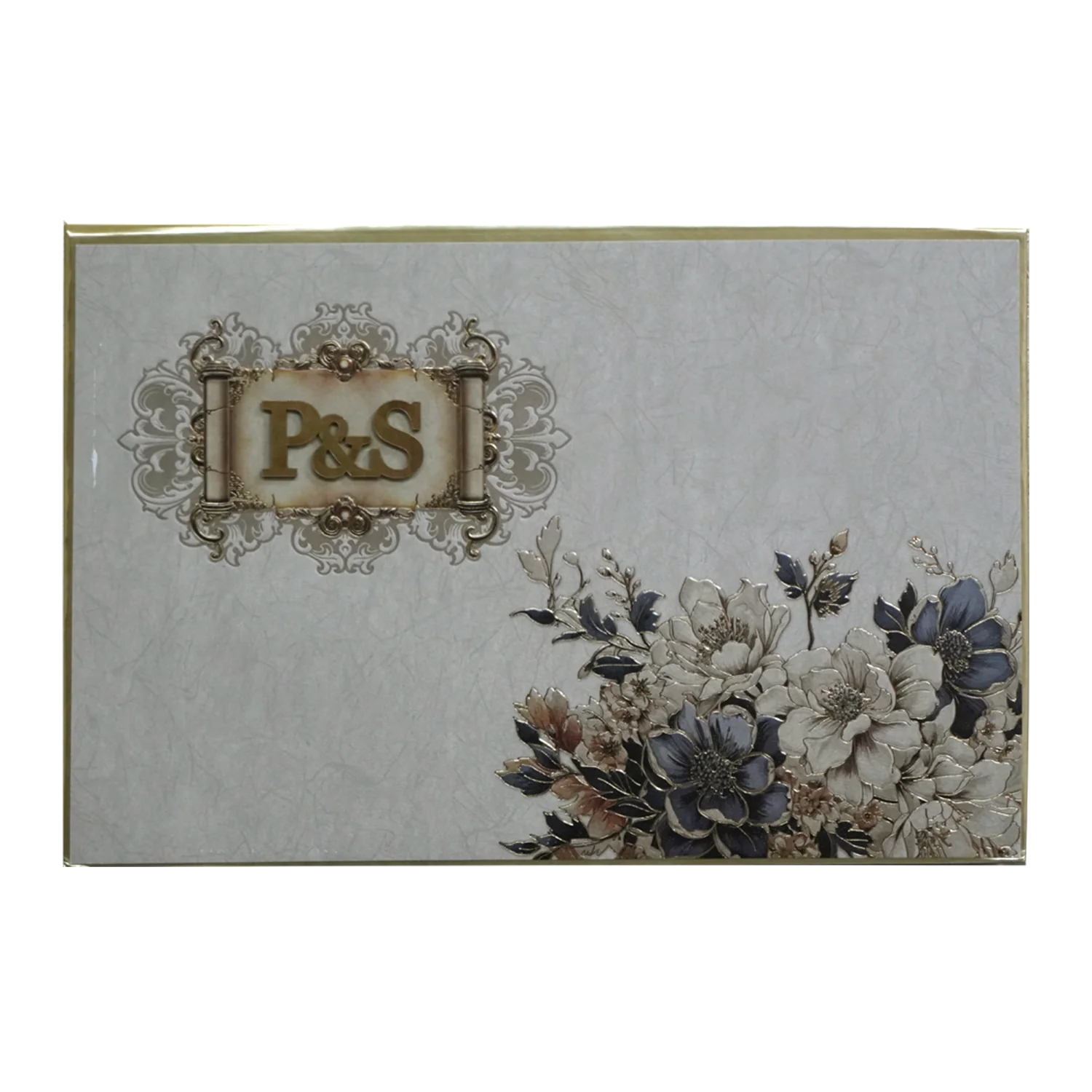 Dusty Grey Padded Invitation Card-KPR24300 - Image 3