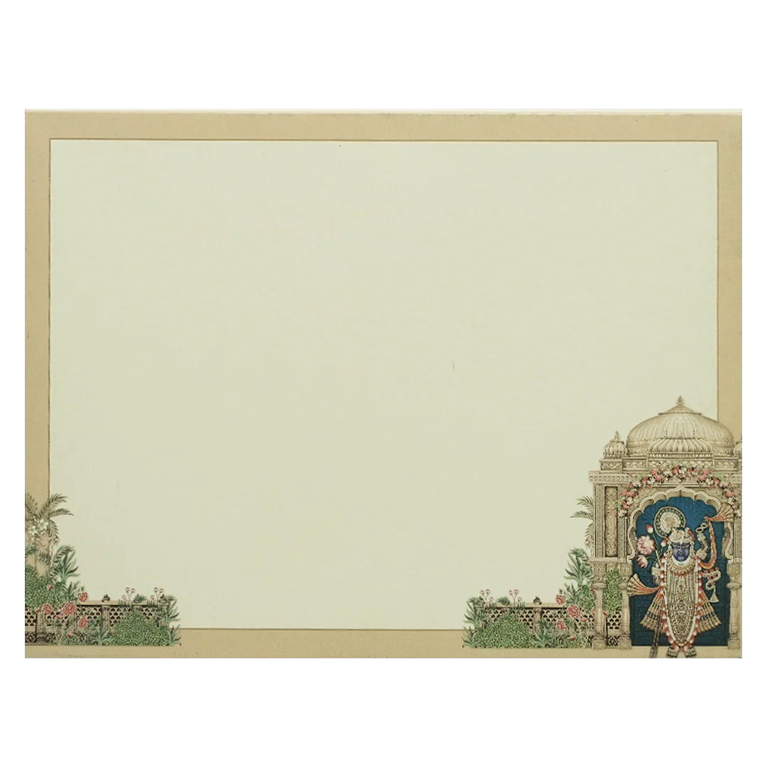 Dwarkadhish Temple Motif Wedding Card-KAK01110 - Image 4