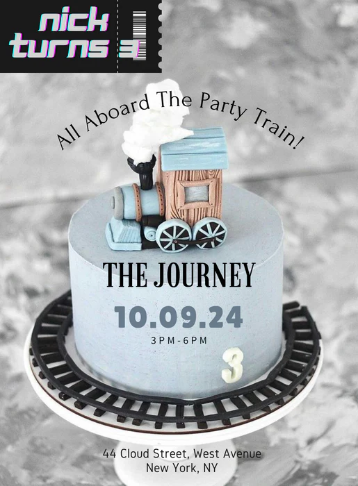 Emerald Express Trains Invitation-AATRA003 - Image 2