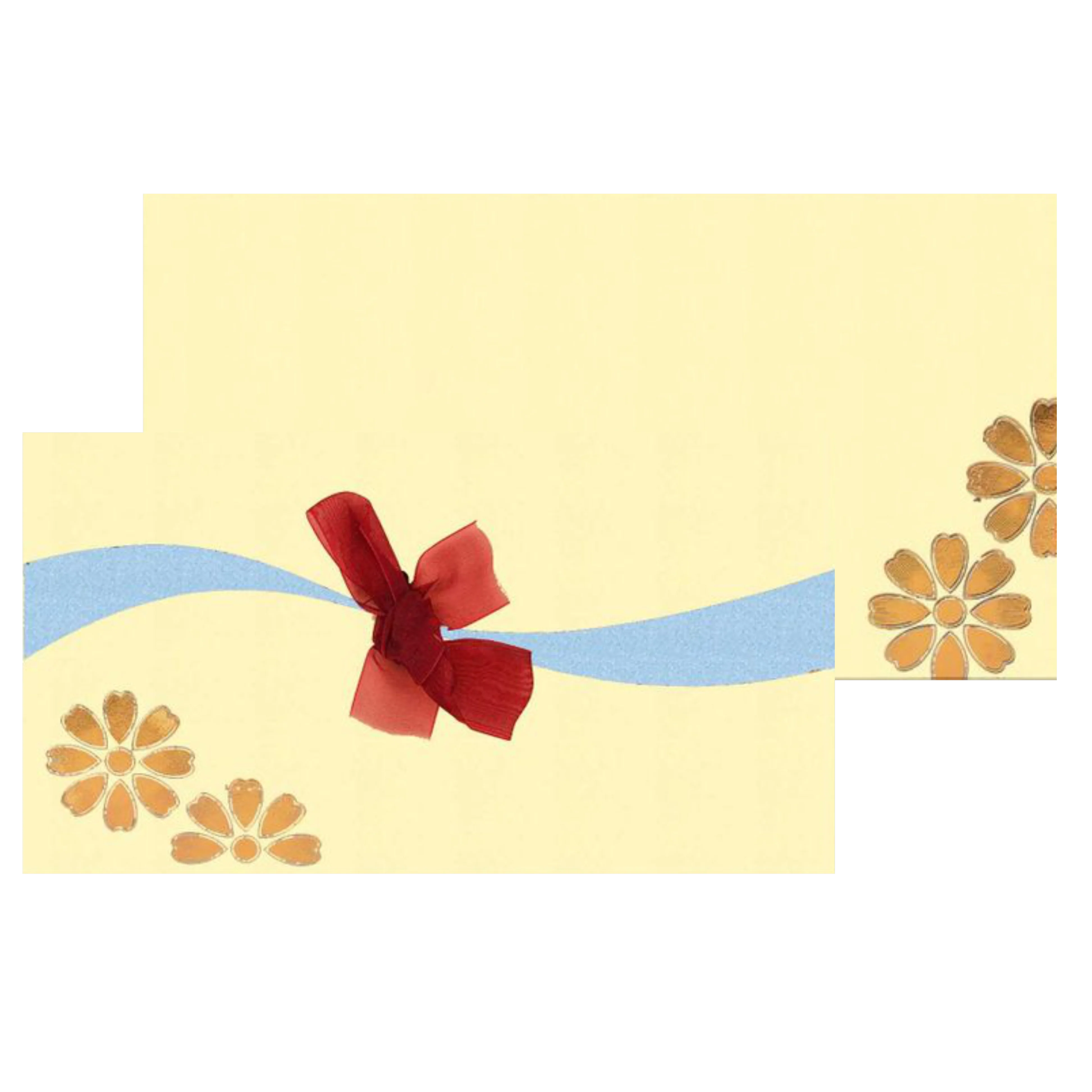 Fantastic Cream Colour With Ribbon Personal Wedding Card - KNK30421 - Image 2