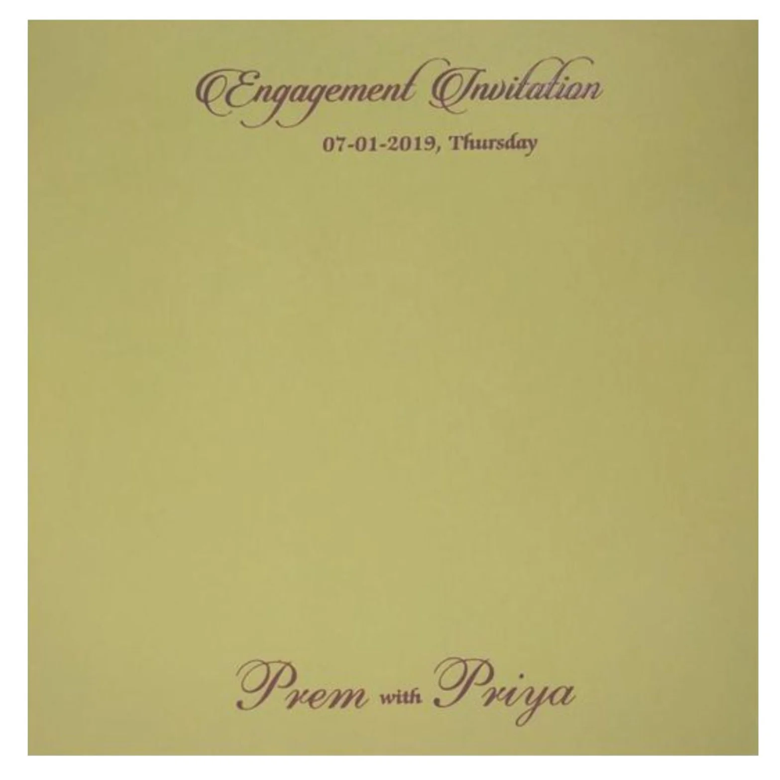 Pista Green Invitation Card-KNS023GC - Image 3