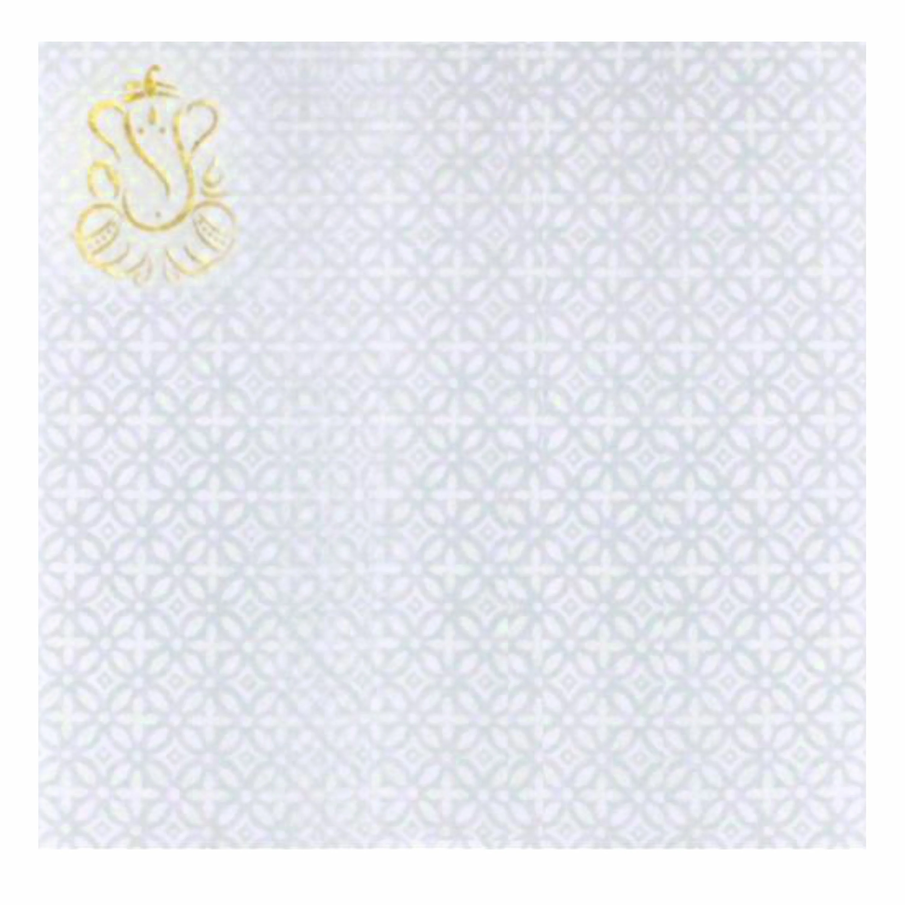 Fluoroscent Gold Colour With Ganesha Wedding Card - KNK30641 - Image 4