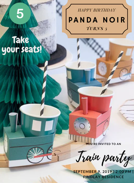 Fun-Filled Trains Invitation-AATRA004 - Image 2