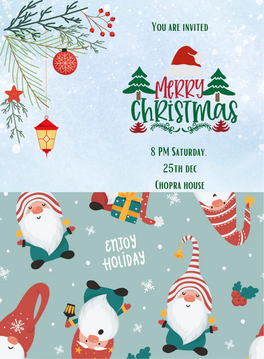 Glow Shine Christmas Invitation-AACSS006 - Image 2