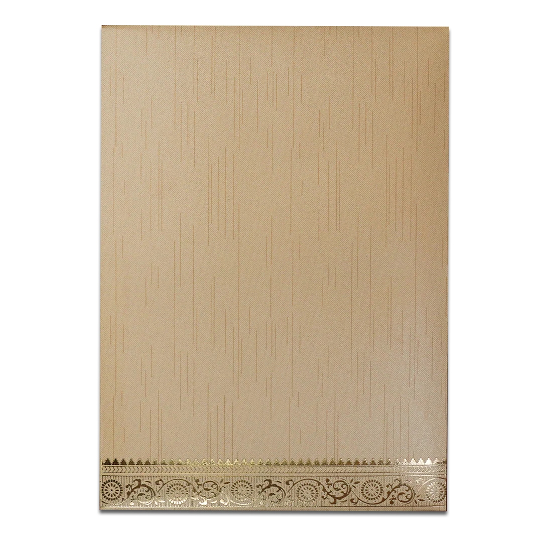 Gold Ganesha Traditional Wedding Card-KNKR026C - Image 4