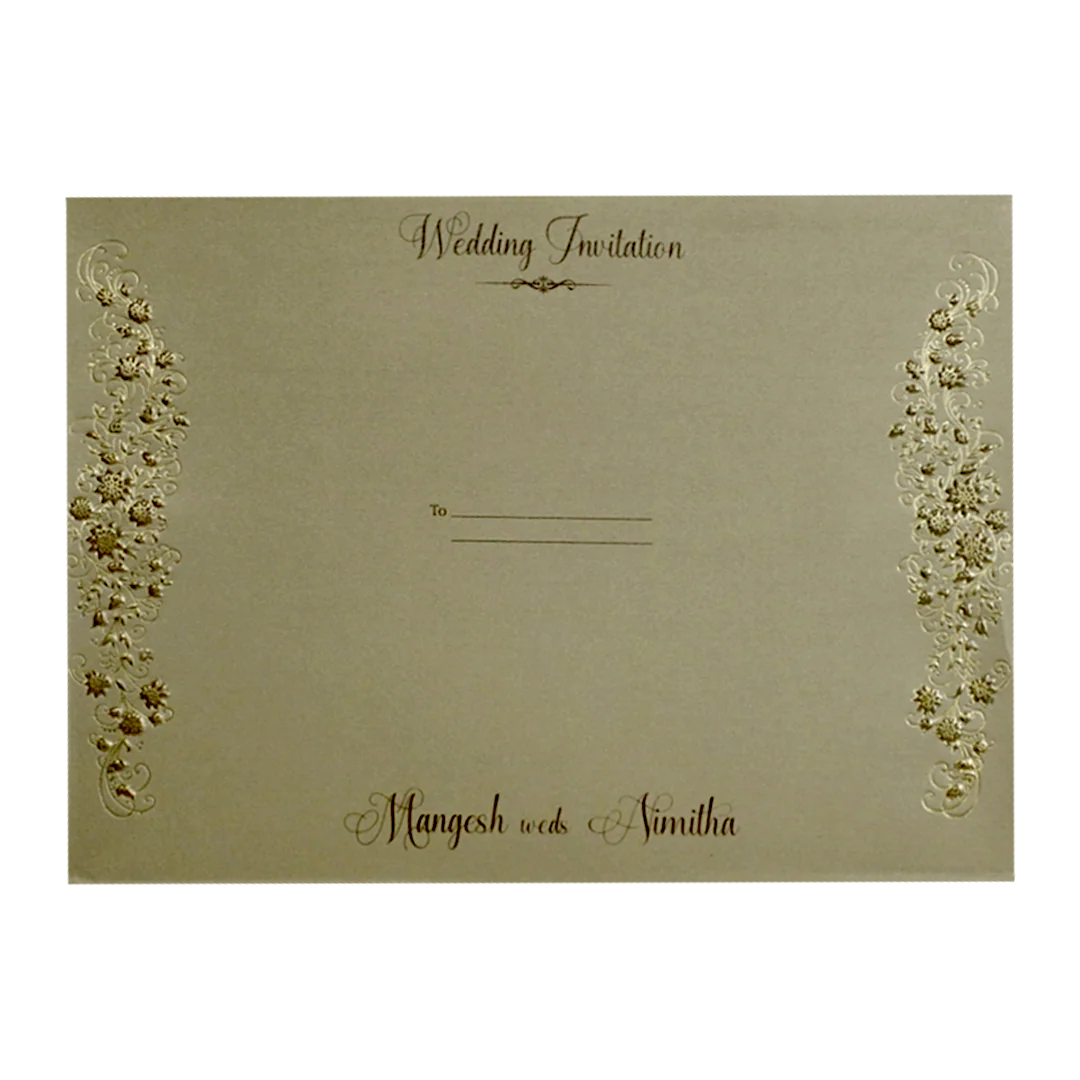 Golden Brown Floral Invitation-KSI12360 - Image 4