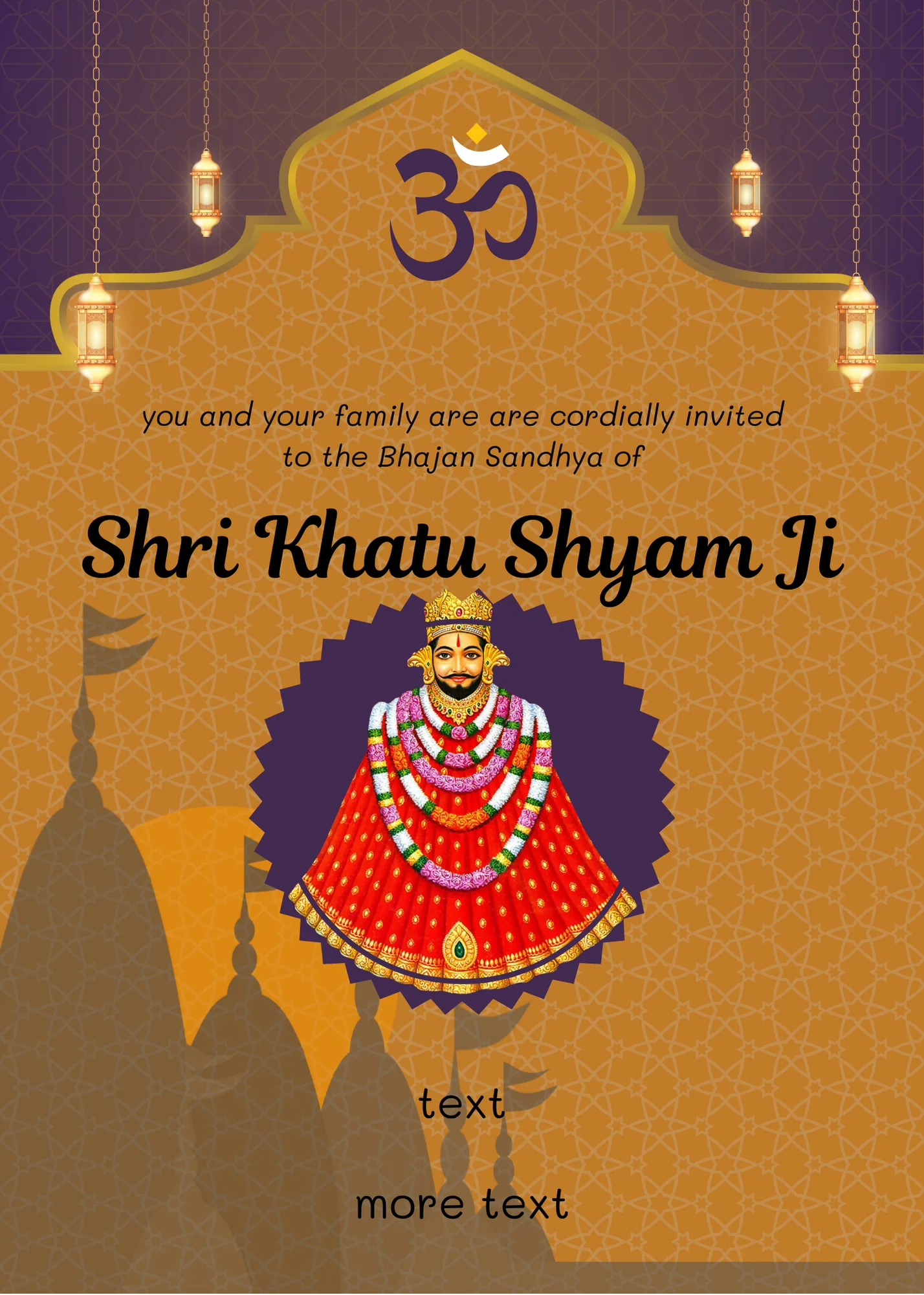 Golden Glow Khatu Shyam Invitation-AAKSI004