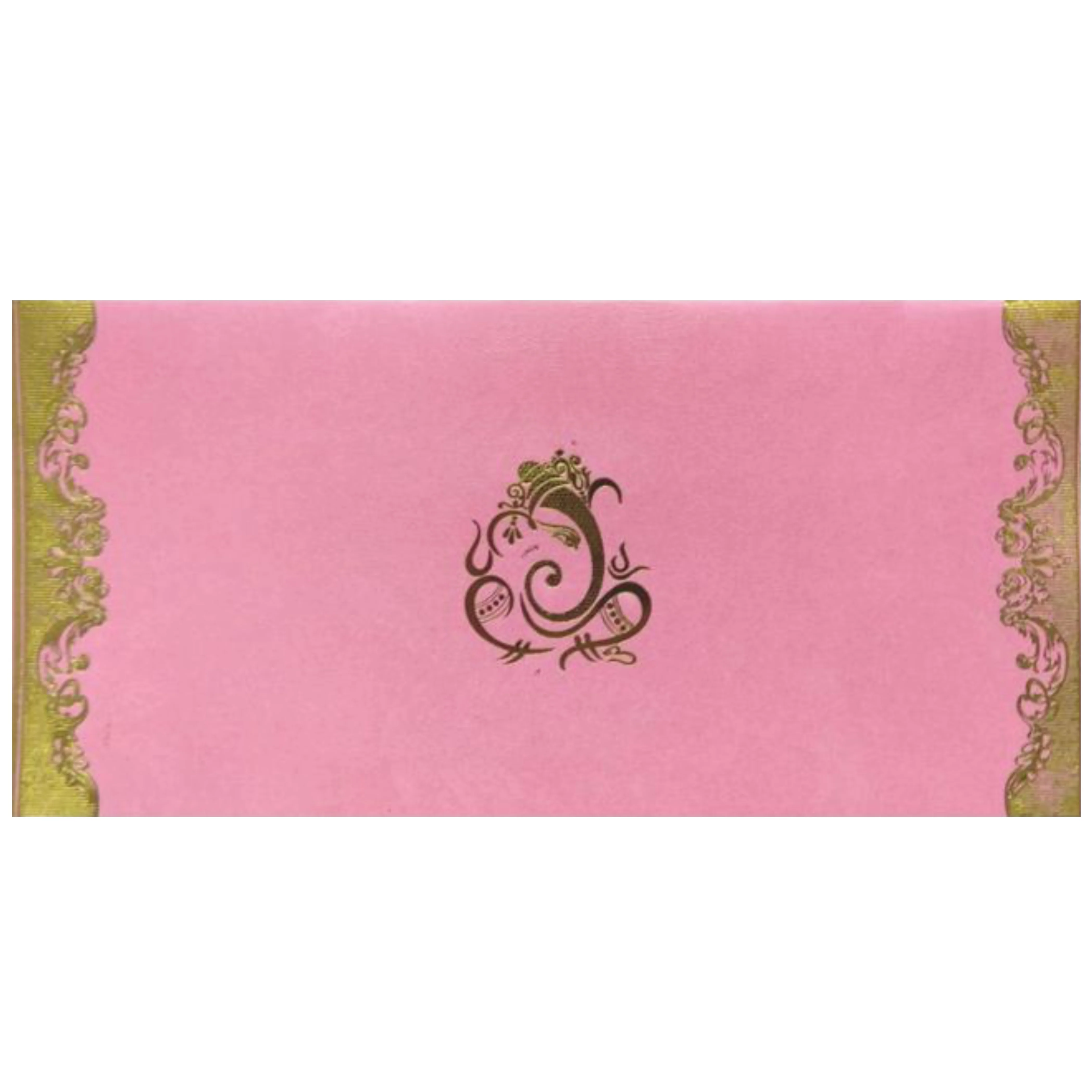 Gorgeous Pink Shading With Gold Foiling Wedding Card-KNK4745 - Image 3