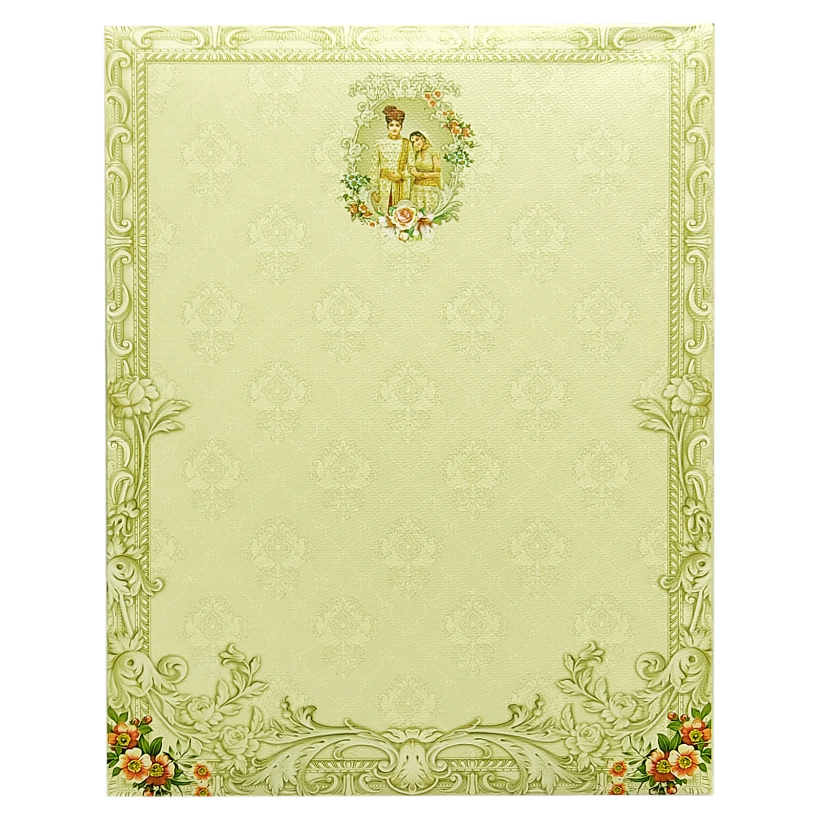 Green Bride Groom Invitation Card-KNKN6308 - Image 4