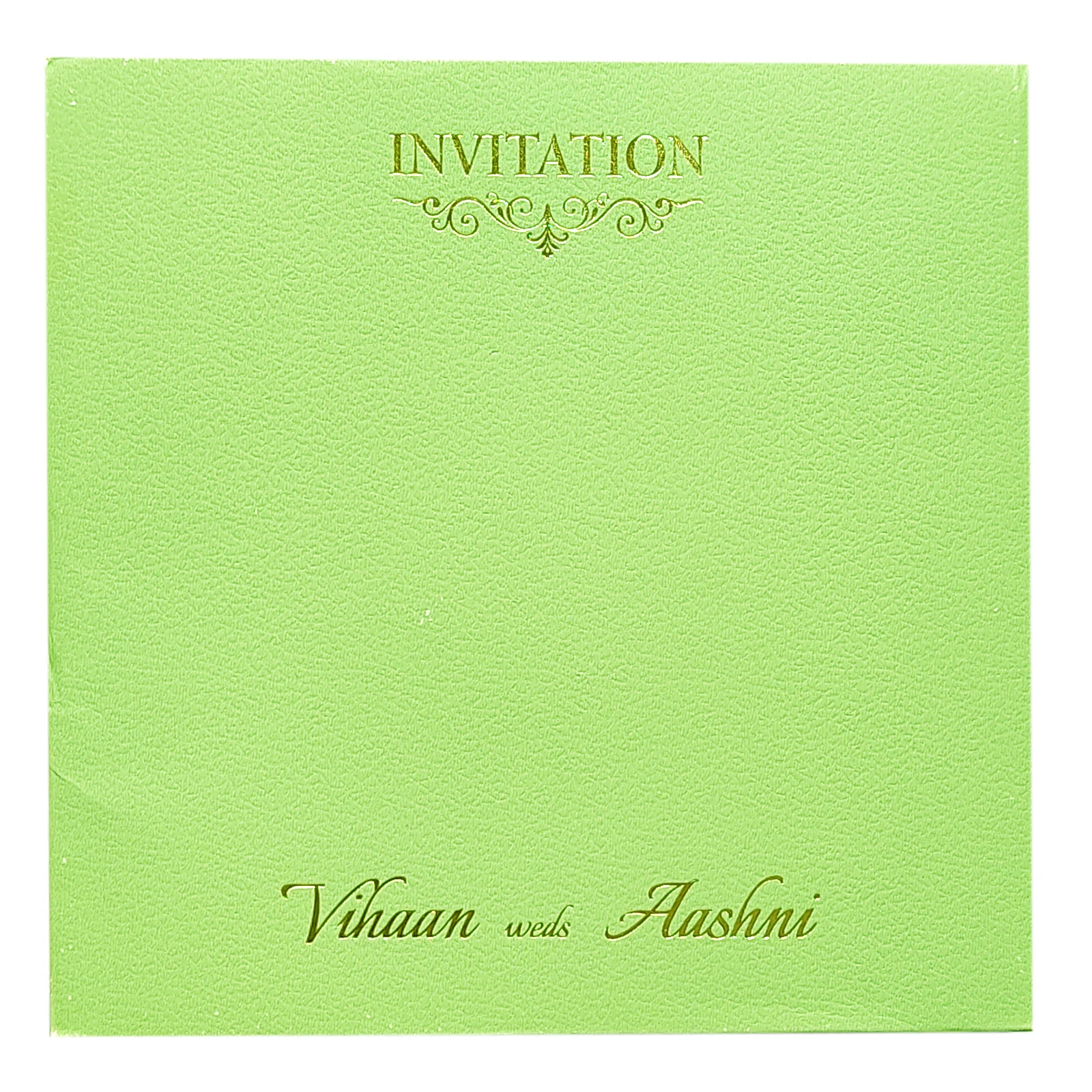 Green Padded Nameplate Invitation Card-KRC29380 - Image 4
